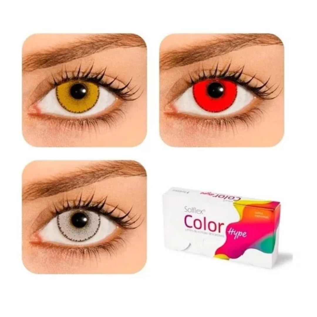 Lente de contato Solflex Color Hype - Sem grau