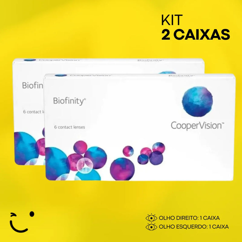 2 caixas [1 caixa para cada olho] Lentes de Contato Biofinity