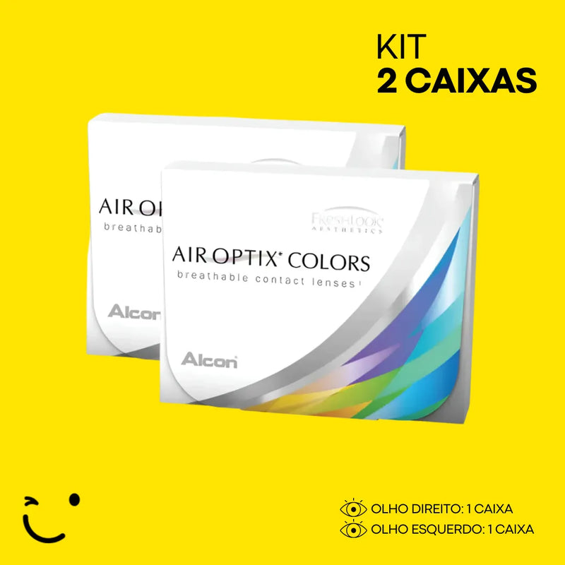 2 CAIXAS [1 caixa para cada olho] Air Optix Colors - Com Grau