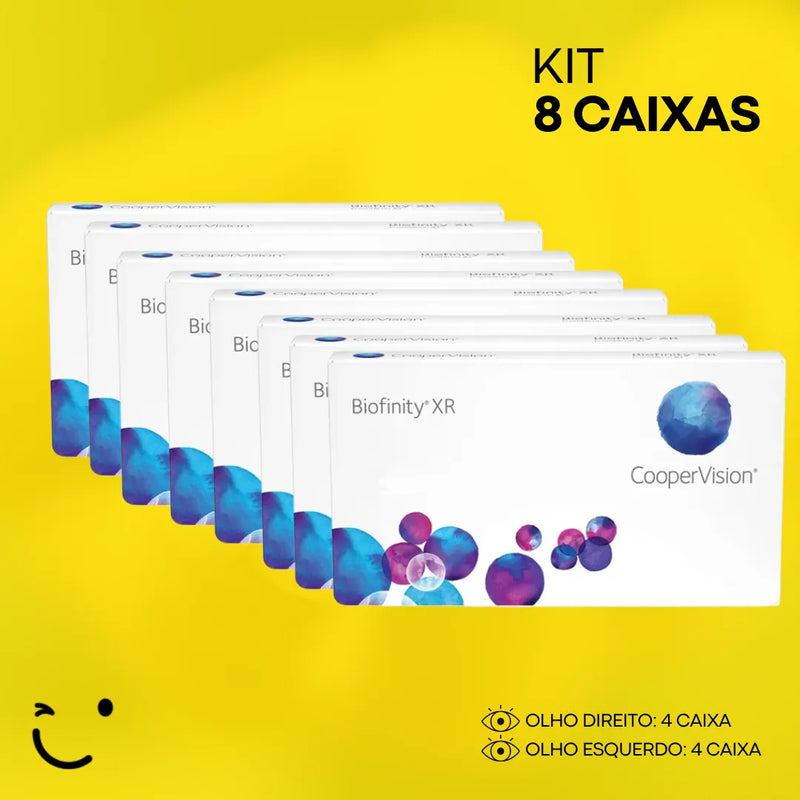 8 caixas [4 caixa para cada olho] Lente de contato Biofinity XR