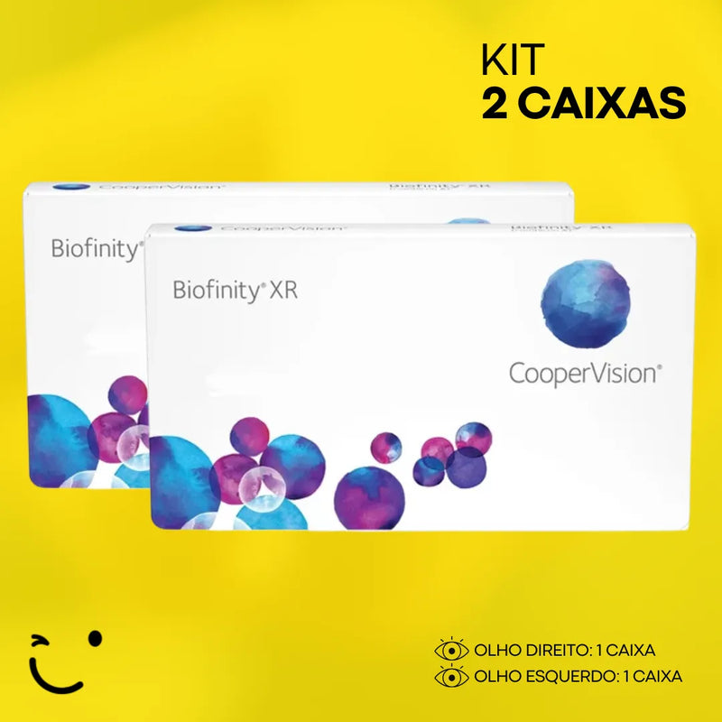 2 caixas [1 caixa para cada olho] Lente de contato Biofinity XR