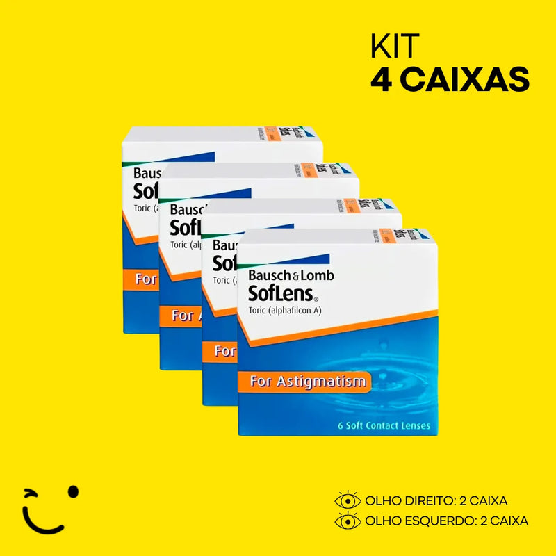 4 CAIXAS [2 CAIXA PARA CADA OLHO] SOFLENS ASTIGMATISMO