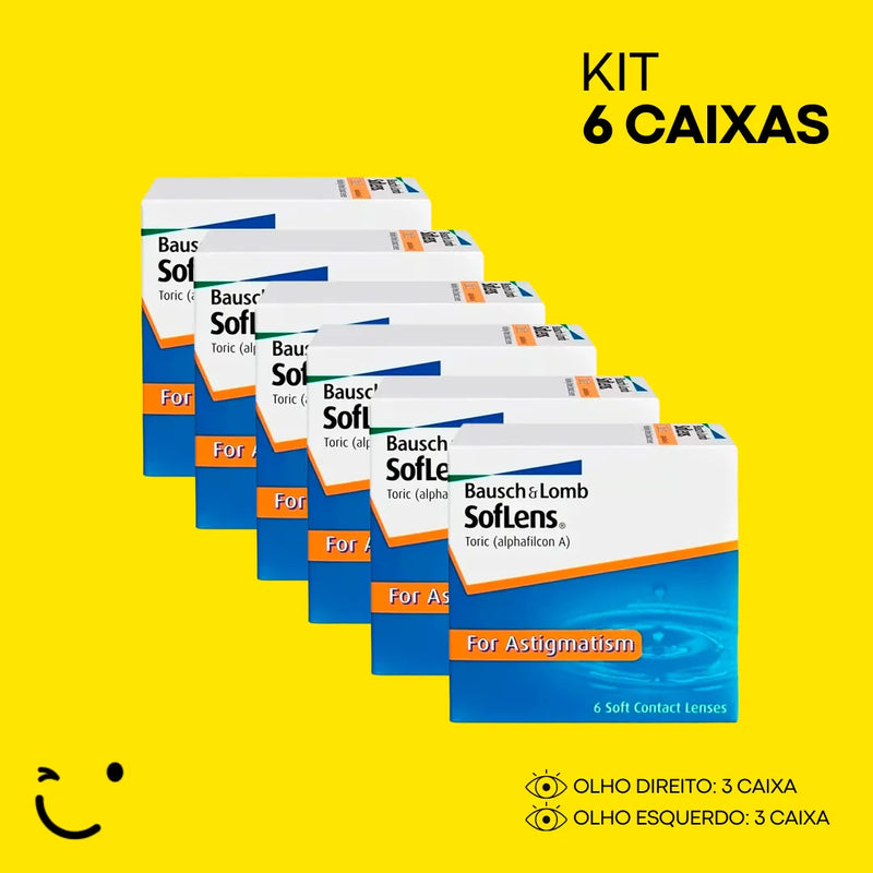 6 CAIXAS [3 CAIXA PARA CADA OLHO] SOFLENS ASTIGMATISMO