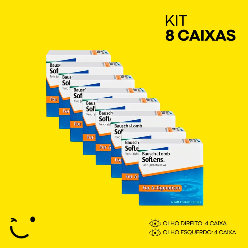 8 CAIXAS [4 CAIXA PARA CADA OLHO] SOFLENS ASTIGMATISMO