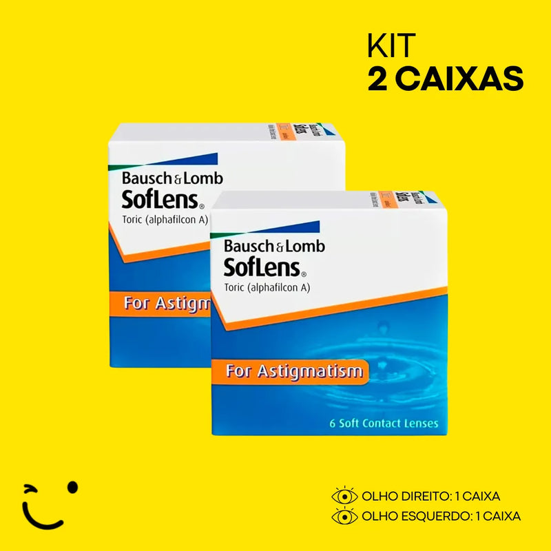 2 CAIXAS [1 CAIXA PARA CADA OLHO] SOFLENS ASTIGMATISMO