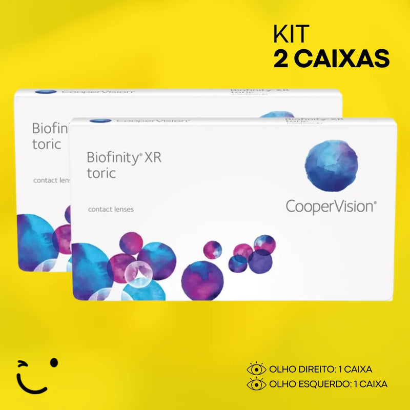 2 caixas [1 caixa para cada olho] Lente de contato Biofinity XR Toric