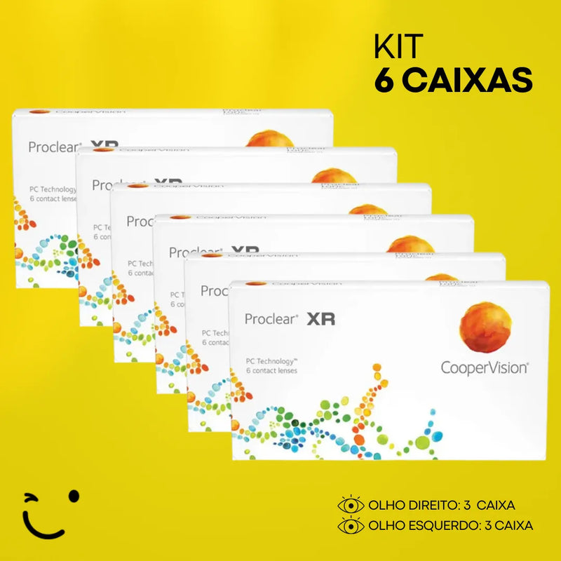 6 caixas [3 caixas para cada olho] Lentes de Contato Proclear XR