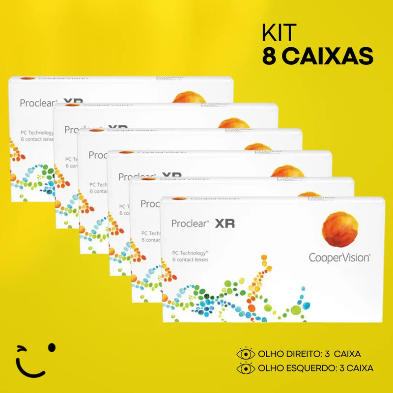 8 caixas [4 caixas para cada olho] Lentes de Contato Proclear XR