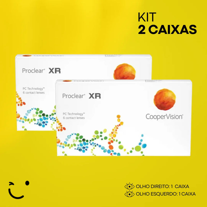 2 caixas [1 caixa para cada olho] Lentes de Contato Proclear XR