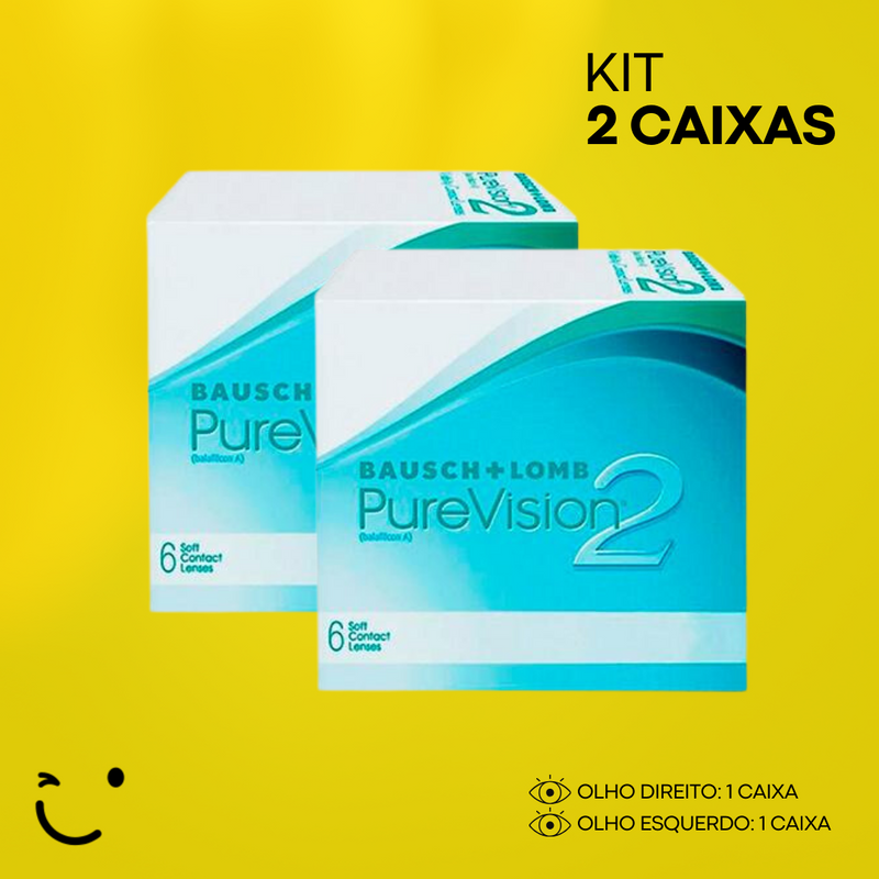 2 caixas [1 caixa para cada olho] PureVision 2