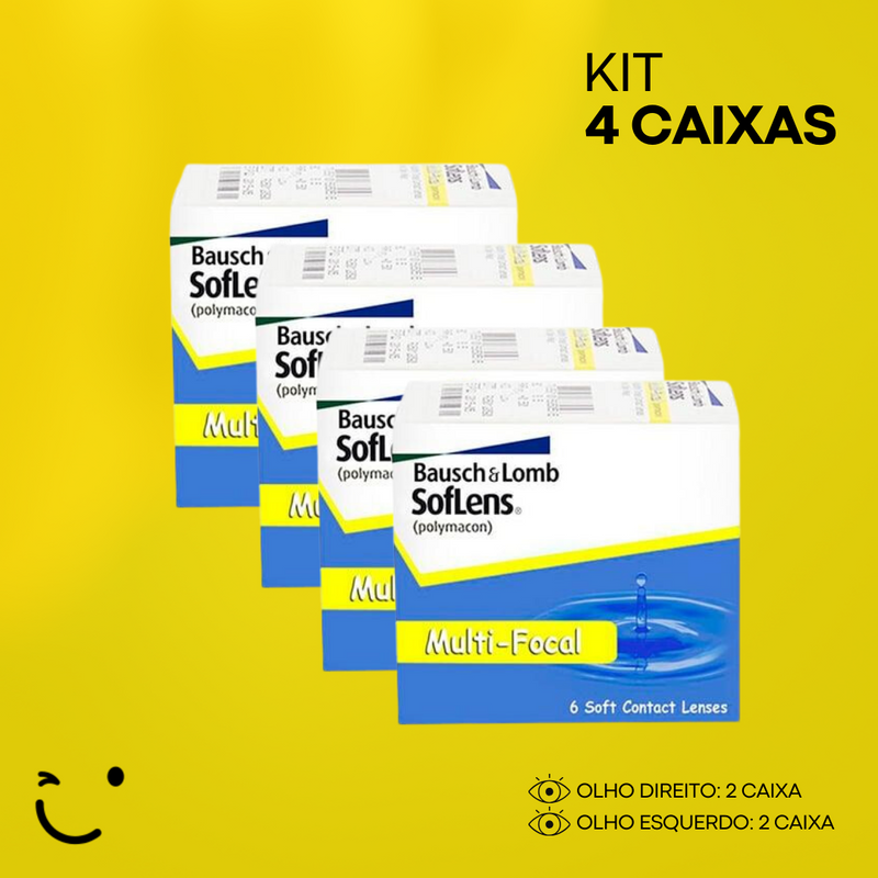 4 caixas [2 caixa para cada olho] Soflens Multi-Focal