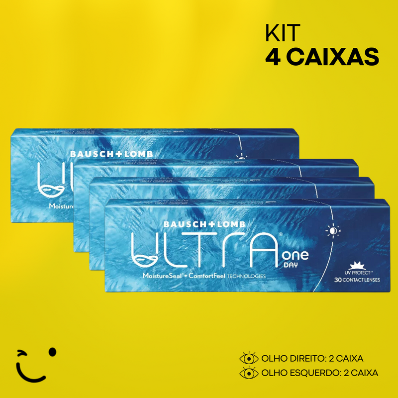 4 caixas [2 caixa para cada olho] Ultra One Day