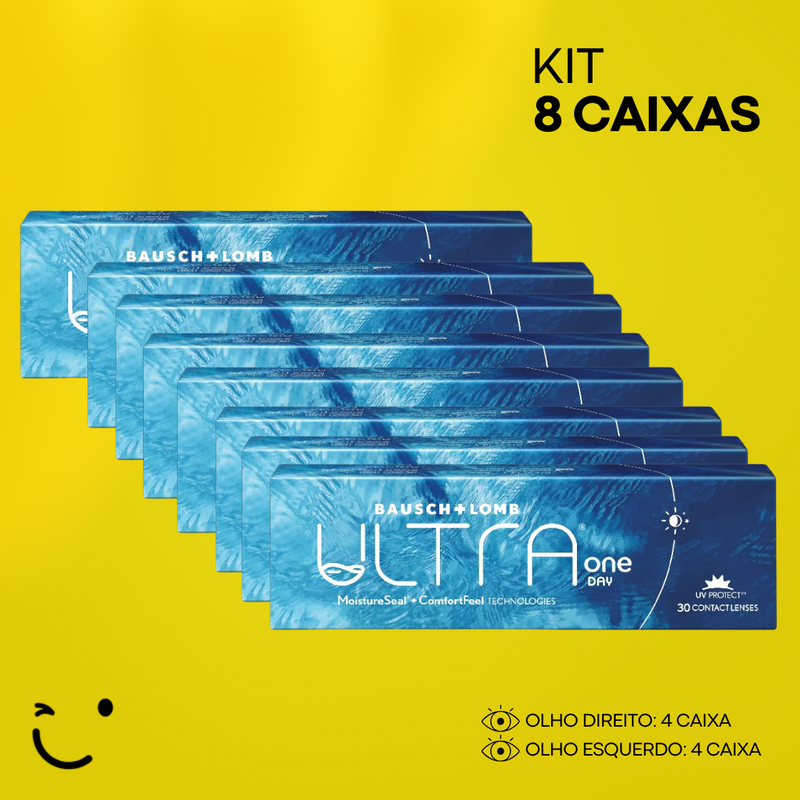 8 caixas [4 caixa para cada olho] Ultra One Day