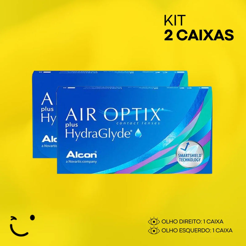 2 Caixas [1 caixa para cada olho] AIR OPTIX PLUS HYDRAGLYDE