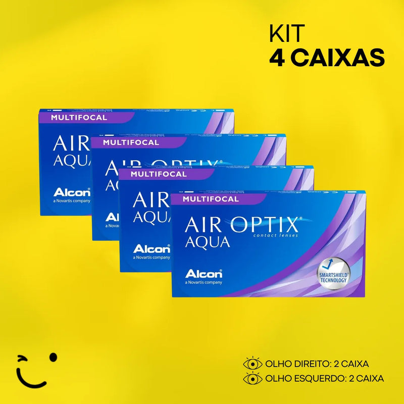 4 Caixas [2 caixas para cada olho] AIR OPTIX AQUA MULTIFOCAL