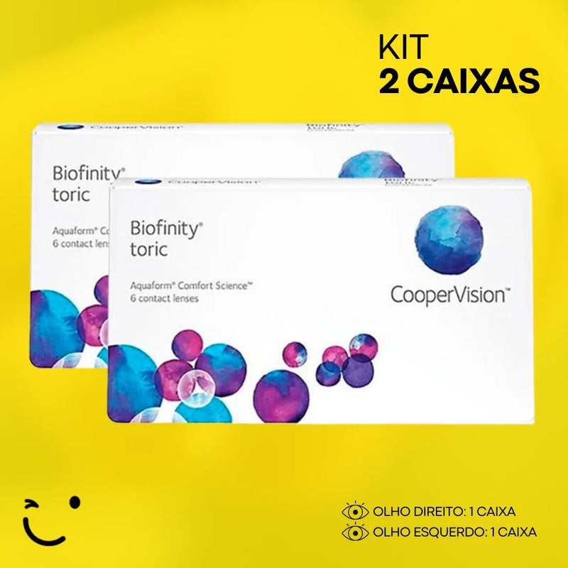 2 caixas [1 caixa para cada olho] Lentes de Contato Biofinity Toric