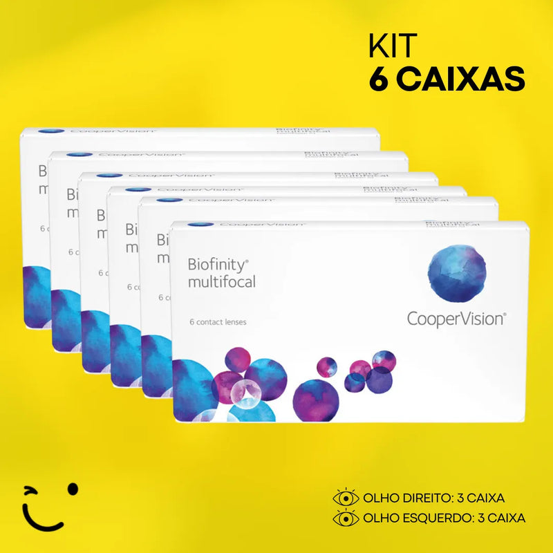 6 caixas [3 caixa para cada olho] Biofinity Multifocal