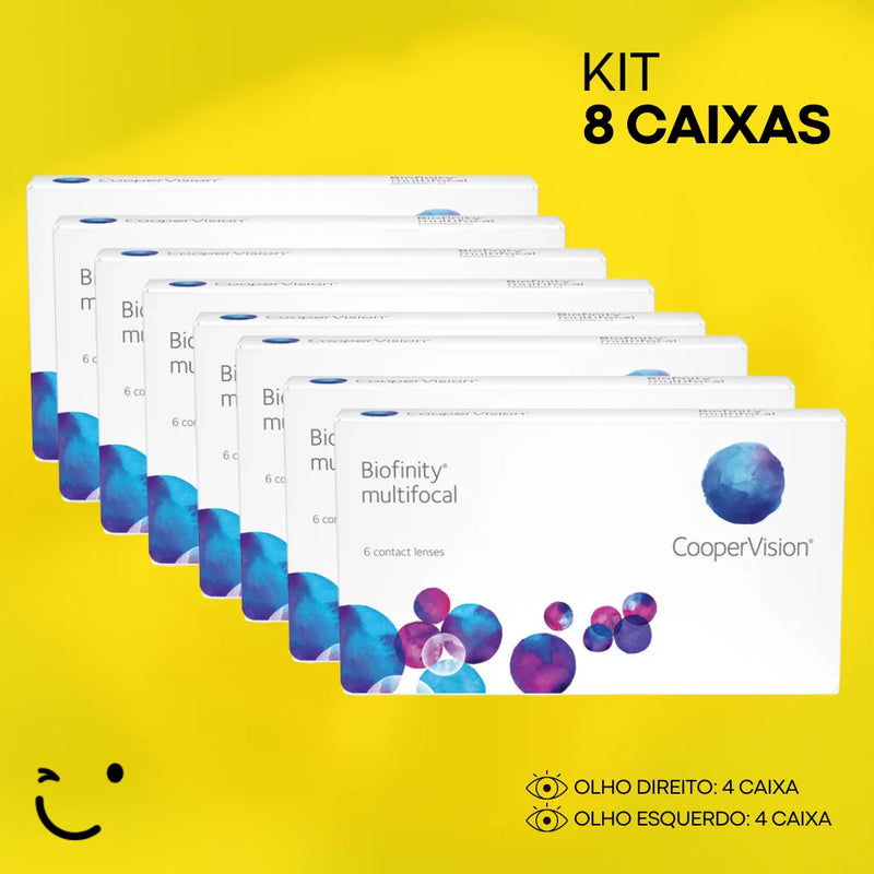 8 caixas [4 caixa para cada olho] Biofinity Multifocal