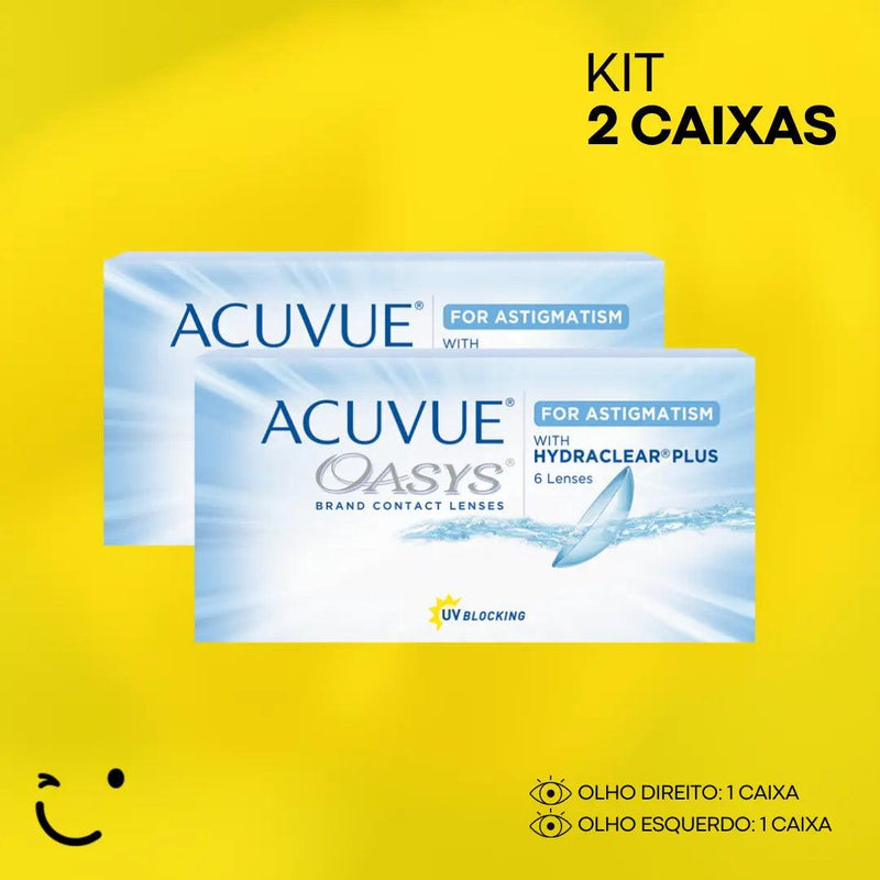 2 CAIXAS [1 CAIXA PARA CADA OLHO] Acuvue Oasys Para Astigmatismo