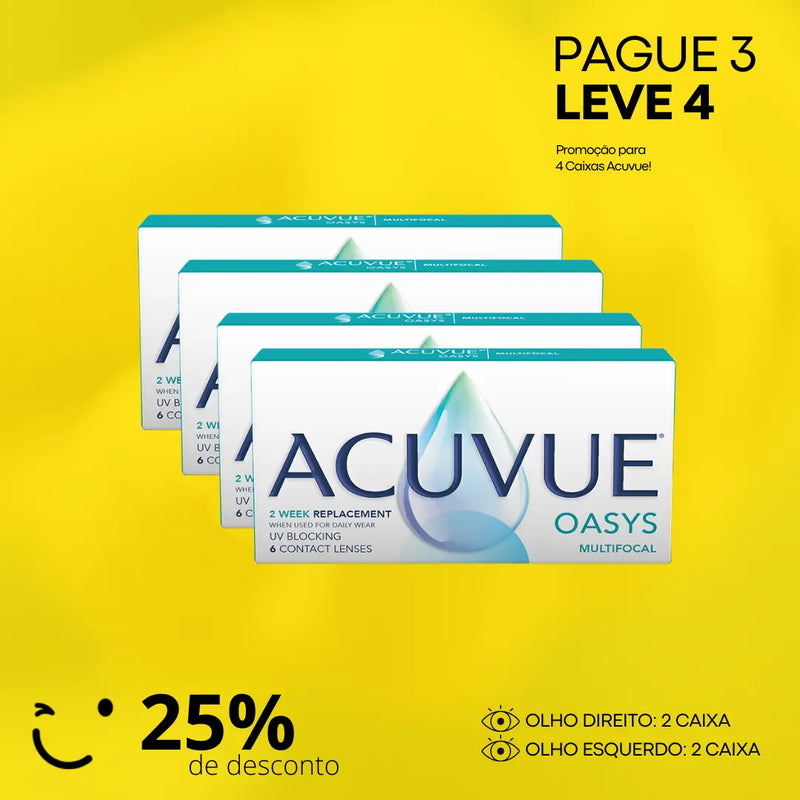 COMBO PAGUE 3 LEVE 4 [25% DE DESCONTO] Acuvue Oasys multifocal