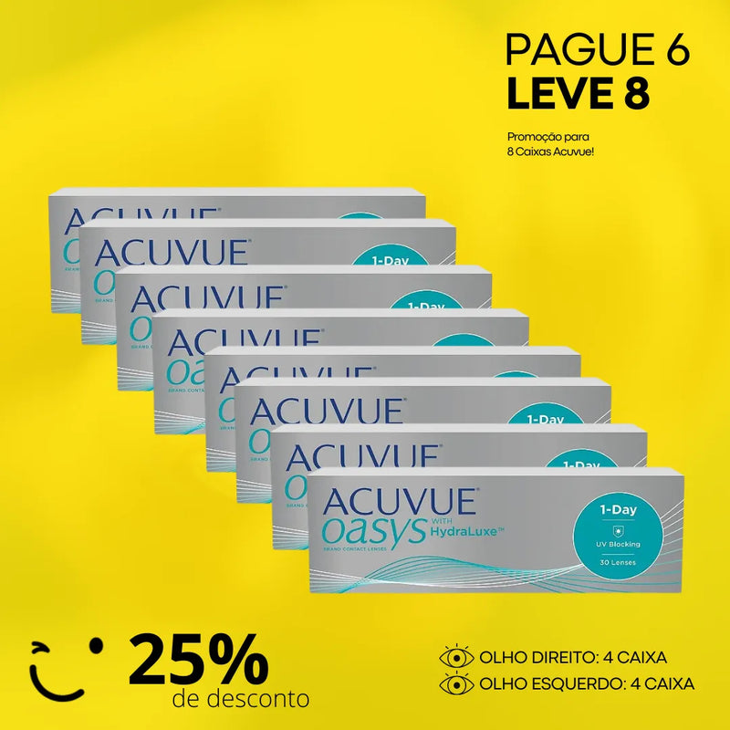 COMBO PAGUE 6 LEVE 8 [25% DE DESCONTO] 1-DAY ACUVUE  OASYS