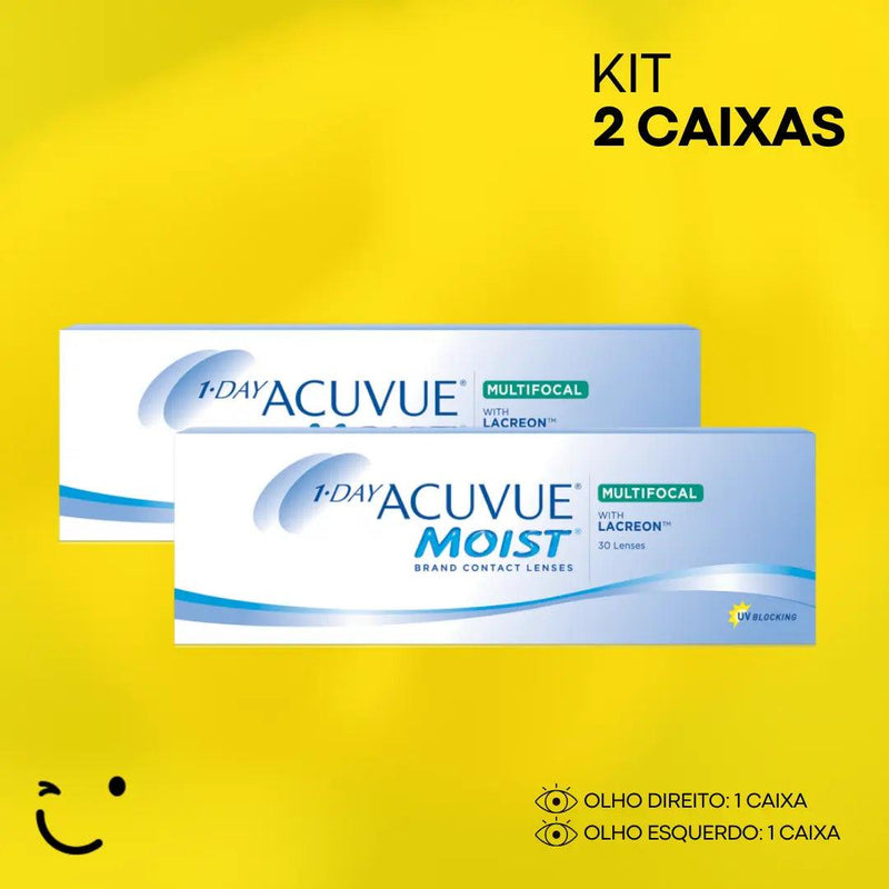 2 Caixas [1 Caixa para cada olho] Lente de contato 1-DAY ACUVUE MOIST