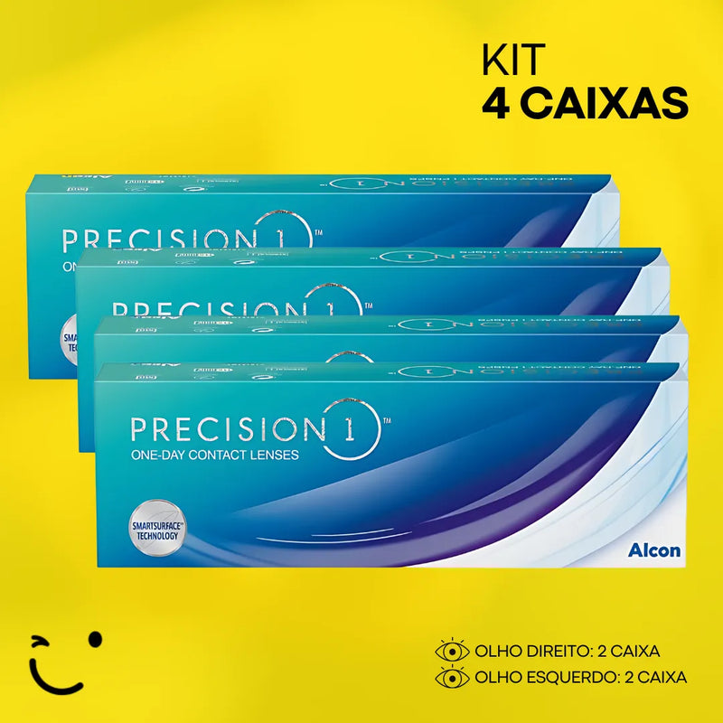 4 caixas [2 caixa para cada olho]Precision 1-Day Precision